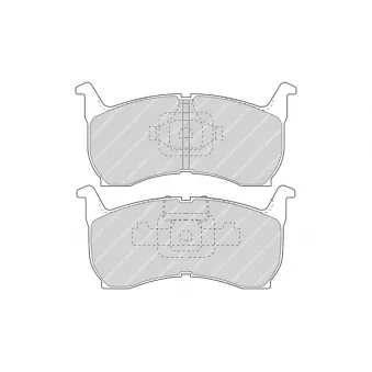 Jeu de 4 plaquettes de frein avant FERODO OEM GG2949280