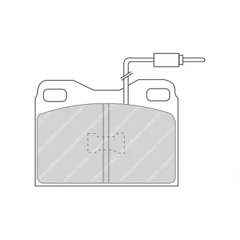 Jeu de 4 plaquettes de frein avant FERODO OEM 95588903