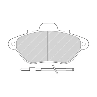 Jeu de 4 plaquettes de frein avant FERODO OEM 425080