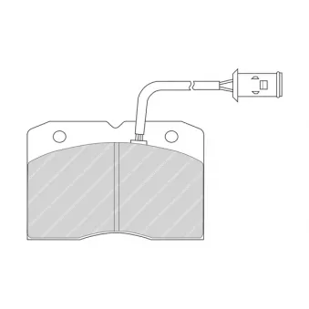 Jeu de 4 plaquettes de frein avant FERODO FDB655