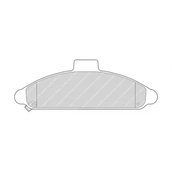 Jeu de 4 plaquettes de frein avant FERODO OEM 5810123A00