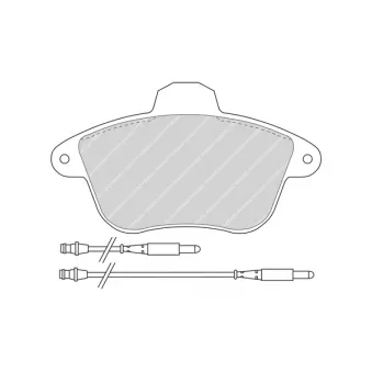 Jeu de 4 plaquettes de frein avant FERODO OEM 425089
