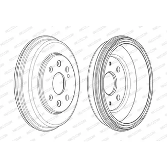 Tambour de frein FERODO OEM DA6A26251A
