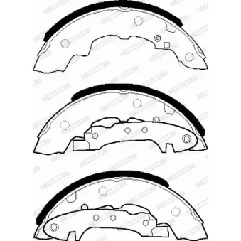 FERODO FSB55K - Jeu de mâchoires de frein