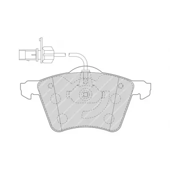 Jeu de 4 plaquettes de frein avant FERODO OEM 7D0698151A