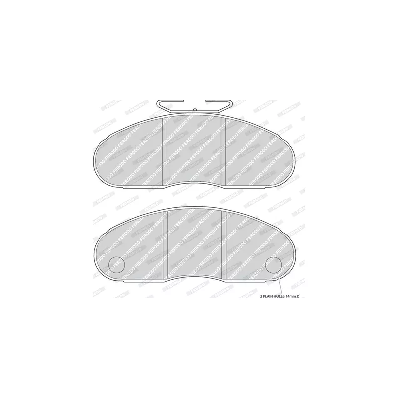 Jeu de 4 plaquettes de frein avant FERODO FVR627 - Visuel 2