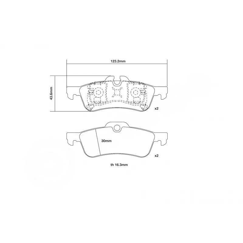Kit de plaquettes de freins de haute performance BREMBO 07.B315.10 - Visuel 2