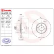 BREMBO 08.2557.50 - Jeu de 2 disques de frein arrière