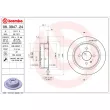 BREMBO 08.3947.24 - Jeu de 2 disques de frein arrière