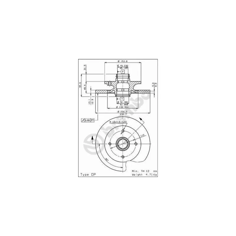 Jeu de 2 disques de frein avant BREMBO 08.4469.10 - Visuel 1