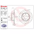 BREMBO 08.A205.1X - Jeu de 2 disques de frein arrière