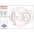 BREMBO 08.B566.21 - Jeu de 2 disques de frein arrière