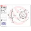 BREMBO 08.C208.21 - Jeu de 2 disques de frein arrière