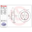 BREMBO 08.C661.11 - Jeu de 2 disques de frein arrière