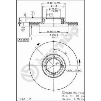 Jeu de 2 disques de frein avant BREMBO 09.5677.10