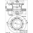 BREMBO 09.7957.10 - Jeu de 2 disques de frein avant