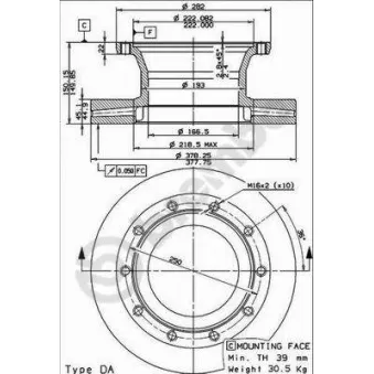 Jeu de 2 disques de frein avant BREMBO OEM 21225115