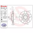 BREMBO 09.9167.75 - Jeu de 2 disques de frein avant