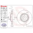 BREMBO 09.9848.11 - Jeu de 2 disques de frein avant