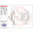 BREMBO 09.B041.10 - Jeu de 2 disques de frein arrière