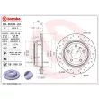 BREMBO 09.B338.2X - Jeu de 2 disques de frein arrière