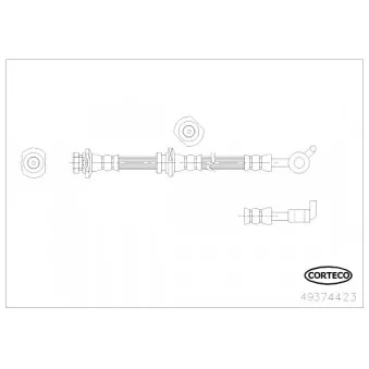 Flexible de frein arrière gauche CORTECO OEM 462108H515