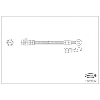 Flexible de frein CORTECO OEM 587372L700