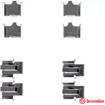 BREMBO A 02 285 - Kit d'accessoires, plaquette de frein à disque