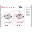 BREMBO P 06 037X - Jeu de 4 plaquettes de frein arrière