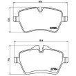 BREMBO P 06 051 - Jeu de 4 plaquettes de frein avant
