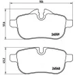 BREMBO P 06 062 - Jeu de 4 plaquettes de frein arrière