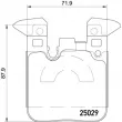 BREMBO P 06 087 - Jeu de 4 plaquettes de frein arrière