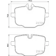 BREMBO P 06 101 - Jeu de 4 plaquettes de frein arrière