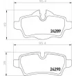 BREMBO P 06 103 - Jeu de 4 plaquettes de frein arrière