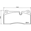 BREMBO P 06 111 - Jeu de 4 plaquettes de frein arrière