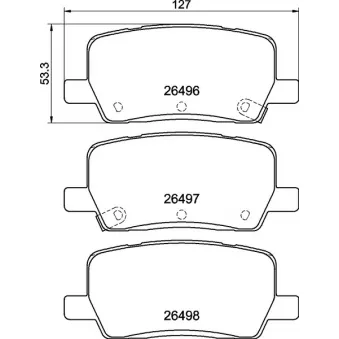 Jeu de 4 plaquettes de frein arrière BREMBO P 09 032