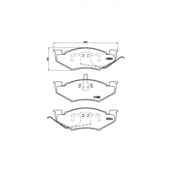 BREMBO P 11 005 - Jeu de 4 plaquettes de frein avant