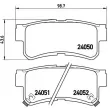 BREMBO P 15 009 - Jeu de 4 plaquettes de frein arrière