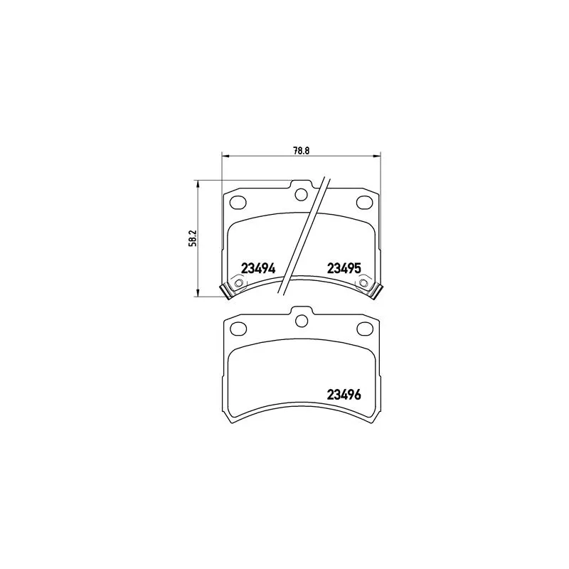 Jeu de 4 plaquettes de frein avant BREMBO P 16 009 - Visuel 1