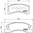 BREMBO P 16 011 - Jeu de 4 plaquettes de frein avant