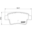 BREMBO P 23 104 - Jeu de 4 plaquettes de frein arrière