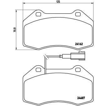 Jeu de 4 plaquettes de frein avant BREMBO OEM 71753265