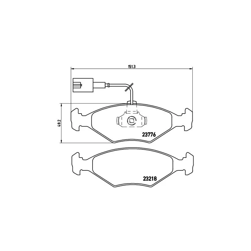 Jeu de 2 plaquettes de frein avant BREMBO P 23 122 - Visuel 1