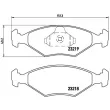 BREMBO P 23 124 - Jeu de 4 plaquettes de frein avant