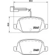 BREMBO P 23 146 - Jeu de 4 plaquettes de frein arrière