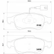 BREMBO P 23 148X - Jeu de 4 plaquettes de frein avant
