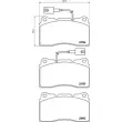BREMBO P 23 154X - Jeu de 4 plaquettes de frein avant