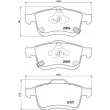 BREMBO P 23 155 - Jeu de 4 plaquettes de frein avant