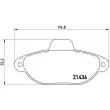 BREMBO P 23 160 - Jeu de 4 plaquettes de frein avant