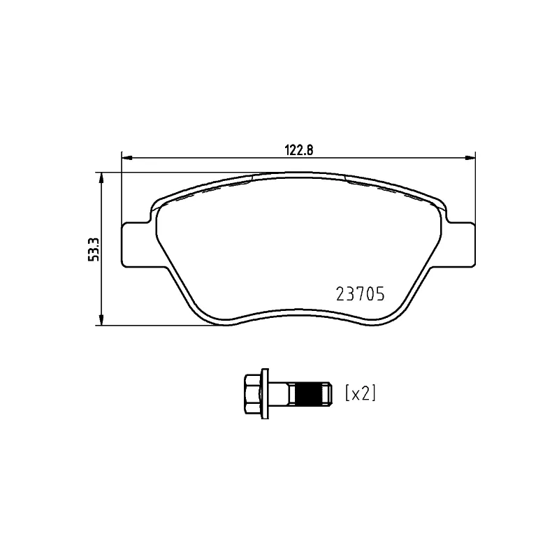 Jeu de 4 plaquettes de frein avant BREMBO P 23 169 - Visuel 1